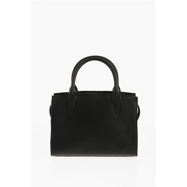 Moschino LOVE Solid Color Tote Bag with Golden Logo - Image 2