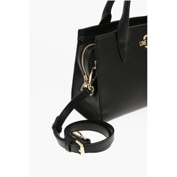 Moschino LOVE Solid Color Tote Bag with Golden Logo - Image 3