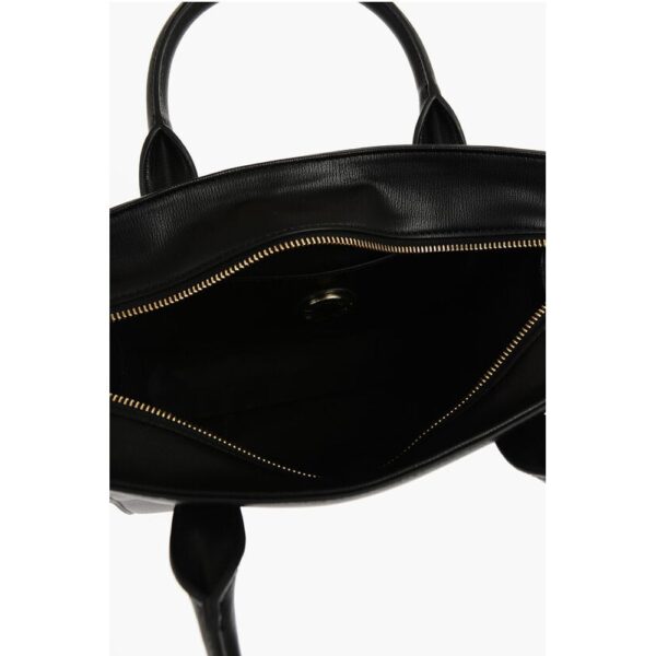 Moschino LOVE Solid Color Tote Bag with Golden Logo - Image 4