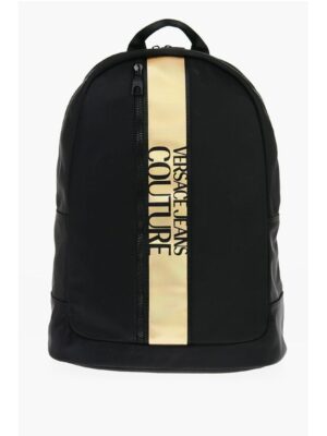Versace JEANS COUTURE Nylon Backpack with Contrasting Logoed Detail