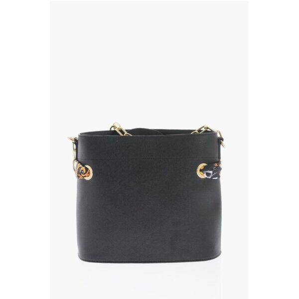 Versace JEANS COUTURE Faux Leather Bucket Bag with Foulard Embellish - Image 2