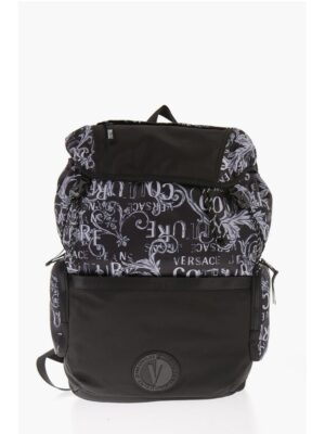Versace JEANS COUTURE All-Over Logo Multipockets Backpack