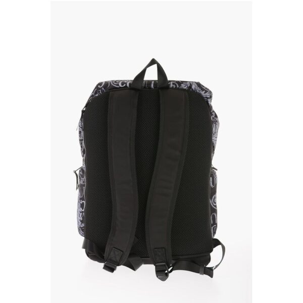 Versace JEANS COUTURE All-Over Logo Multipockets Backpack - Image 2