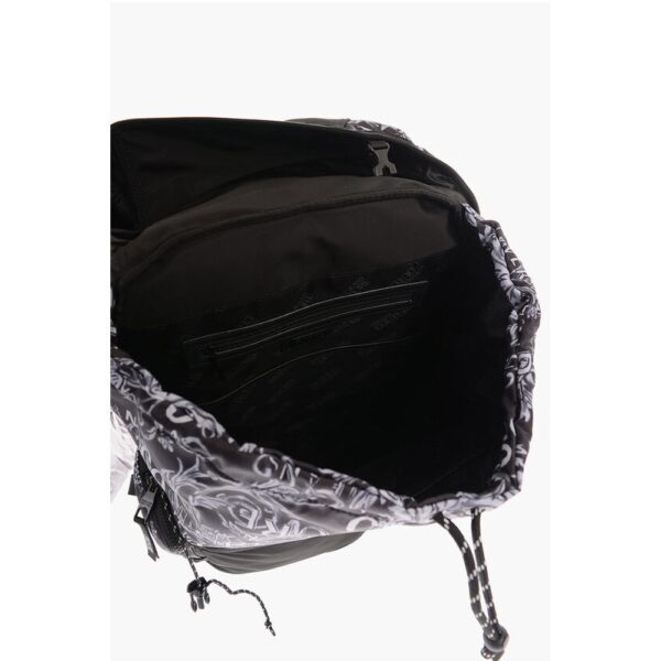 Versace JEANS COUTURE All-Over Logo Multipockets Backpack - Image 5