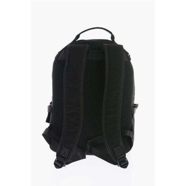 Versace JEANS COUTURE Canvas Backpack with Printed Contrasting Logo - Image 3