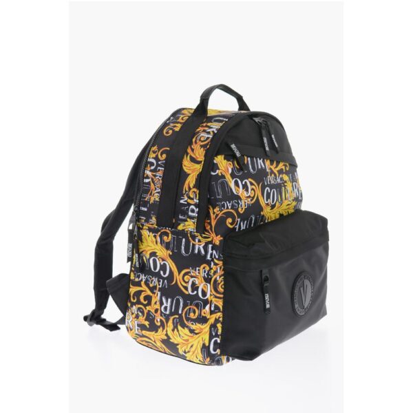 Versace JEANS COUTURE Baroque Patterned Fabric Backpack - Image 2