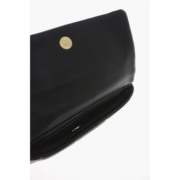 Moschino LOVE Faux Leather Clutch With Embossed and Golden Logo - Image 4