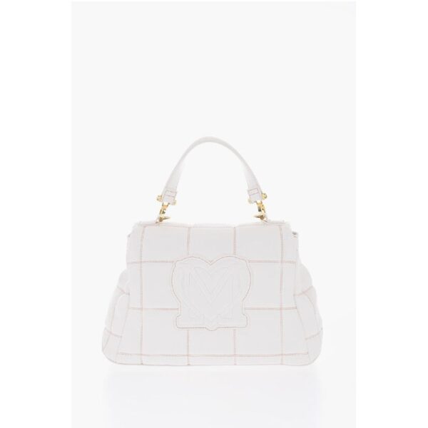 Moschino LOVE Quilted Faux Leather Bag with Golden Logo - Image 3
