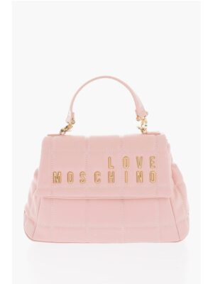 Moschino LOVE Quilted Faux Leather Bag with Golden Logo