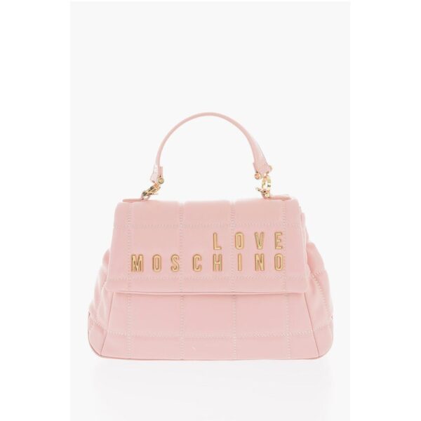 Moschino LOVE Quilted Faux Leather Bag with Golden Logo