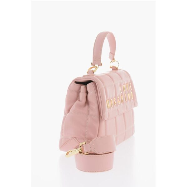 Moschino LOVE Quilted Faux Leather Bag with Golden Logo - Image 2