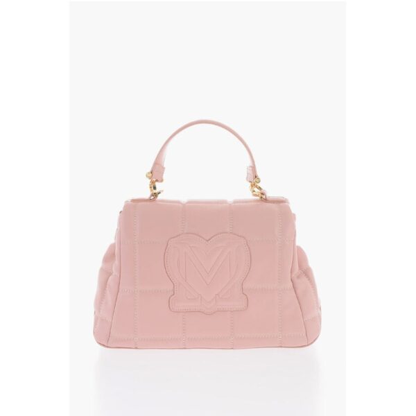 Moschino LOVE Quilted Faux Leather Bag with Golden Logo - Image 3