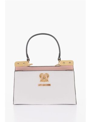 Moschino LOVE Faux Leather Handbag with Golden Details