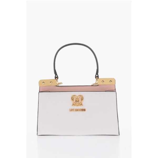 Moschino LOVE Faux Leather Handbag with Golden Details