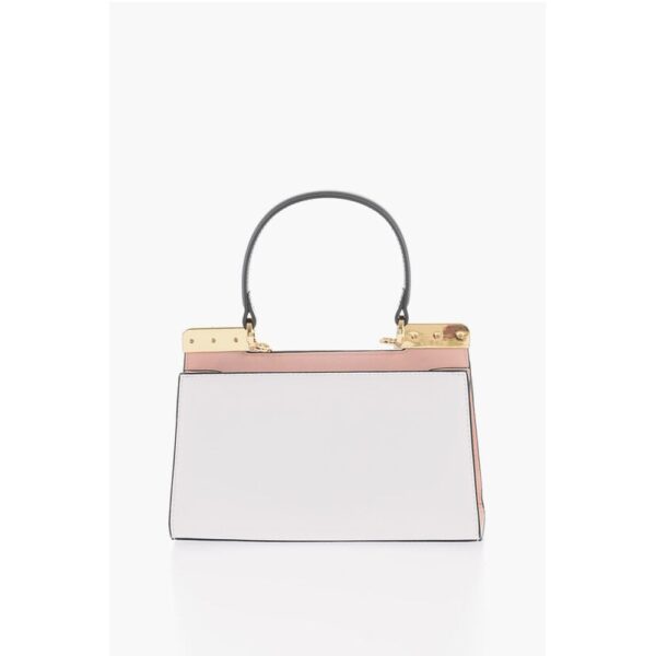 Moschino LOVE Faux Leather Handbag with Golden Details - Image 2