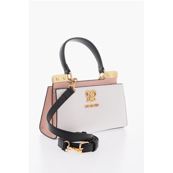 Moschino LOVE Faux Leather Handbag with Golden Details - Image 3