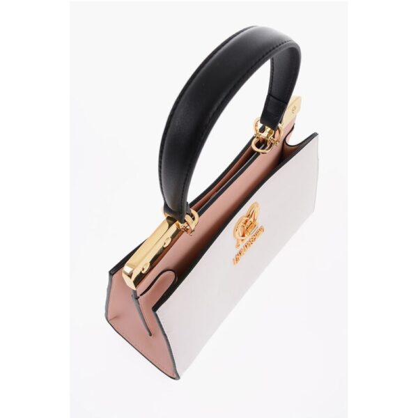 Moschino LOVE Faux Leather Handbag with Golden Details - Image 4