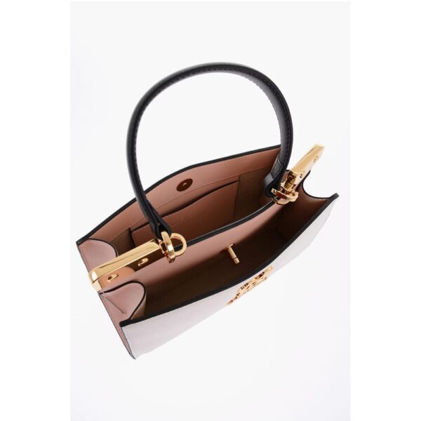 Moschino LOVE Faux Leather Handbag with Golden Details - Image 5