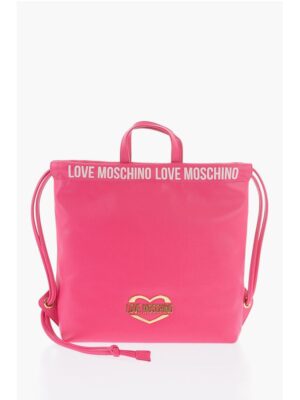 Moschino LOVE Faux Leather Handbag with Printed Logo