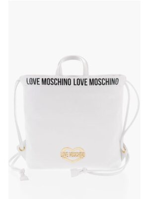 Moschino LOVE Faux Leather Handbag with Printed Logo