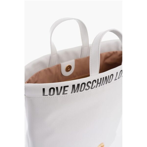 Moschino LOVE Faux Leather Handbag with Printed Logo - Image 3