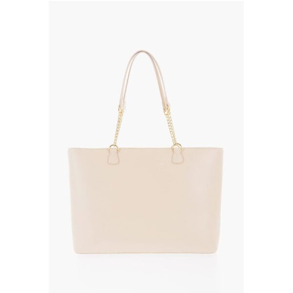 Moschino LOVE Faux Leather Tote Bag with Golden Details - Image 2