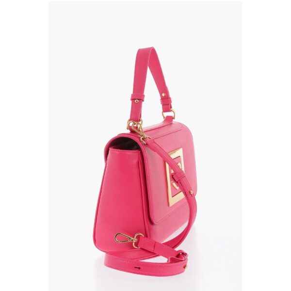 Moschino LOVE Faux Leather Shoulder Bag with Metal Golden Logo - Image 2