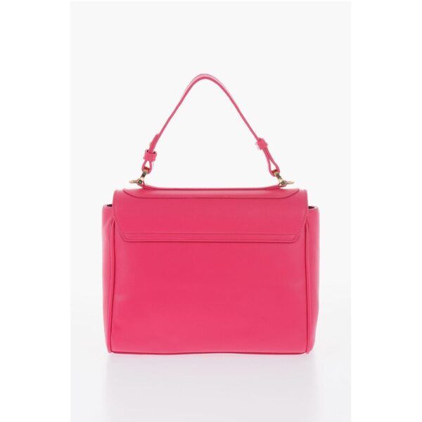 Moschino LOVE Faux Leather Shoulder Bag with Metal Golden Logo - Image 3