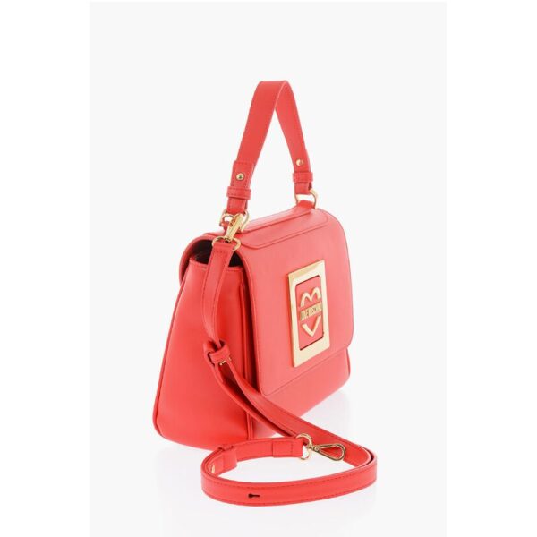 Moschino LOVE Faux Leather Shoulder Bag with Metal Golden Logo - Image 2