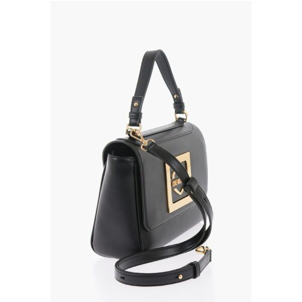 Moschino LOVE Faux Leather Shoulder Bag with Golden Details - Image 2