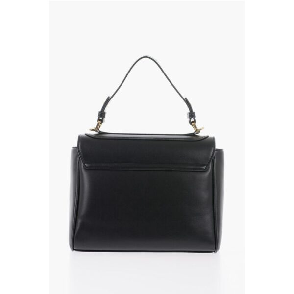 Moschino LOVE Faux Leather Shoulder Bag with Golden Details - Image 3