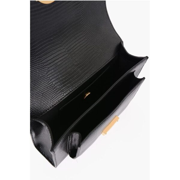 Moschino LOVE Faux Leather Shoulder Bag with Metal Magnetic Closure - Image 4