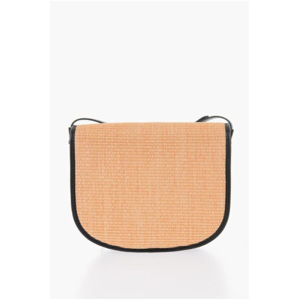 Moschino LOVE Rafia Saddle Bag with Contrasting Details - Image 2
