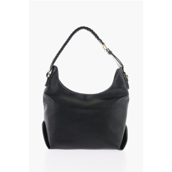 Moschino LOVE Faux Leather Shoulder Bag with Braided Handle - Image 3