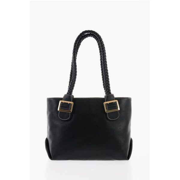 Moschino LOVE Faux Leather Shoulder Bag with Braided Handle - Image 2