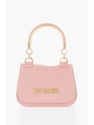 Moschino LOVE Faux Leather Handbag with Golden Handle and Removable S