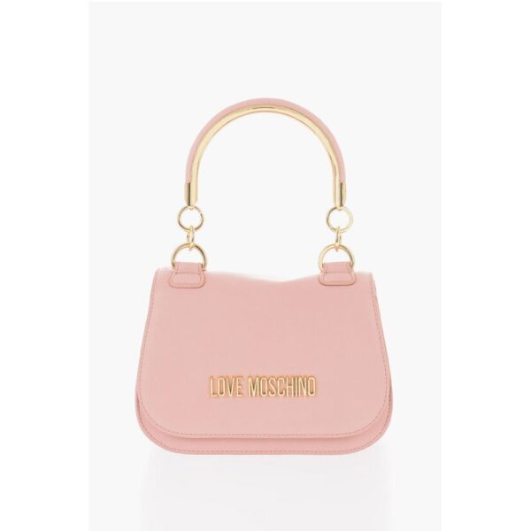 Moschino LOVE Faux Leather Handbag with Golden Handle and Removable S