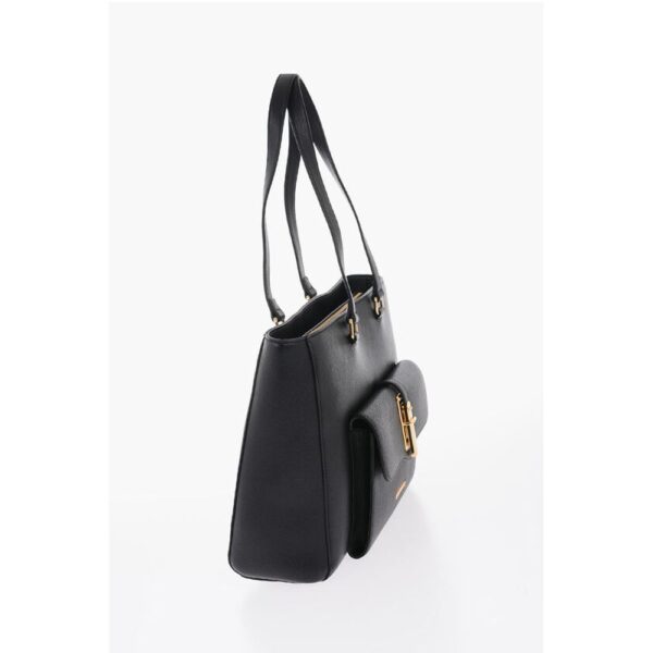 Moschino LOVE Faux Leather Tote Bag with Golden Details - Image 2