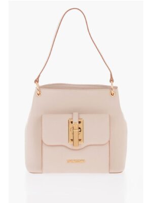 Moschino LOVE Faux Leather Shoulder Bag with Golden Details