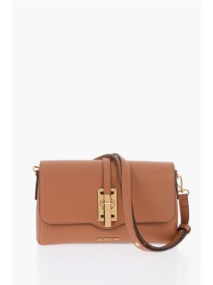 Moschino LOVE Faux Leather Shoulder Bag with Golden Details