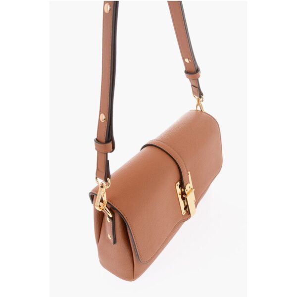 Moschino LOVE Faux Leather Shoulder Bag with Golden Details - Image 3