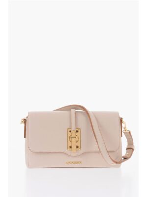Moschino LOVE Faux Leather Shoulder Bag with Golden Details