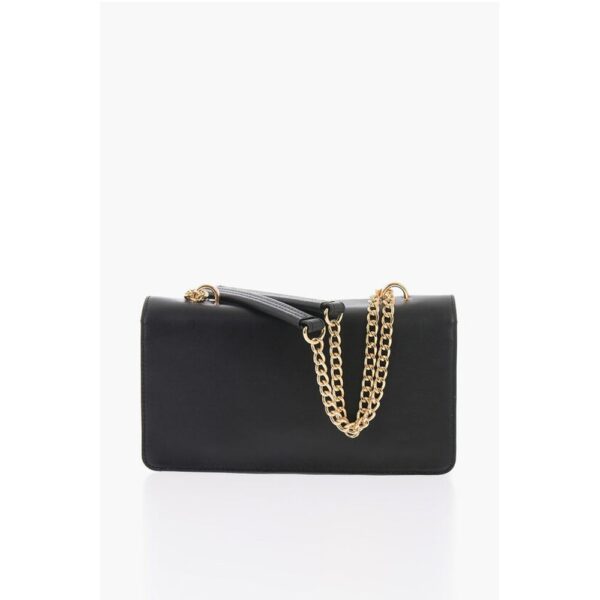 Moschino LOVE Leather Bag with Double Gold Heart Decoration - Image 2