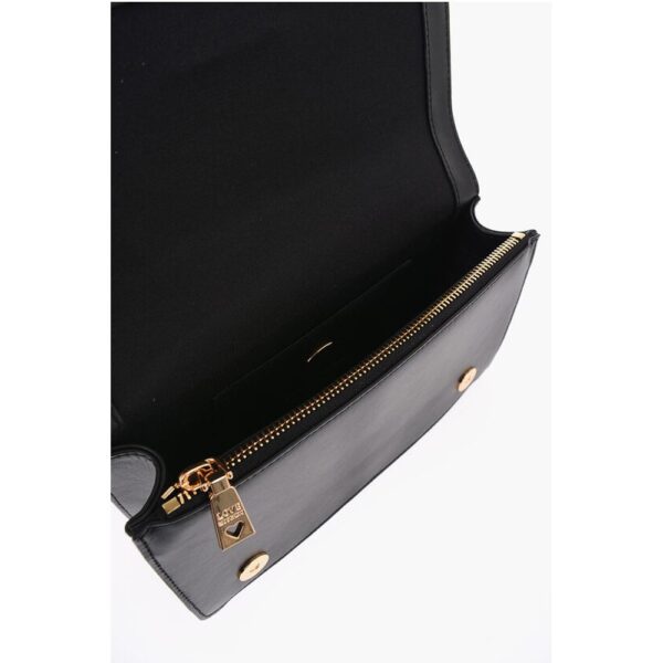Moschino LOVE Leather Bag with Double Gold Heart Decoration - Image 4