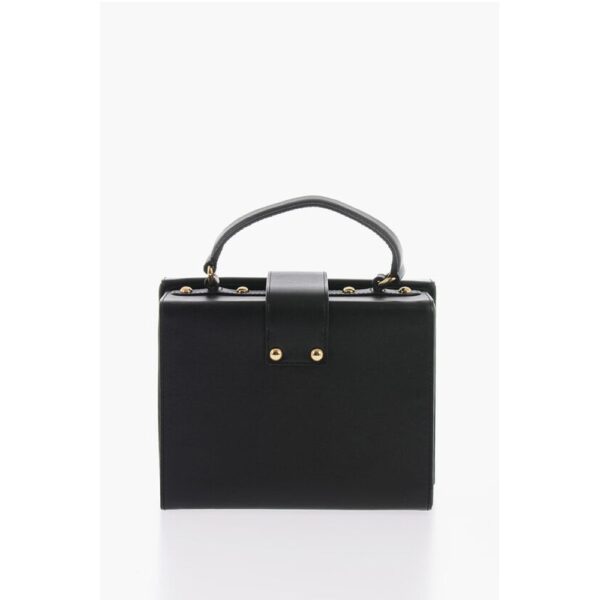 Moschino LOVE Leather Briefcase Bag with Turn Lock Closure - Image 2