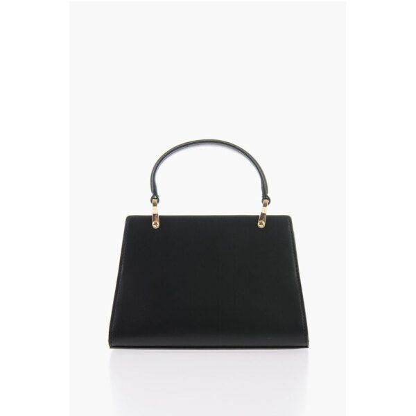 Moschino LOVE Solid Color Handbag with Removable Faux Fur Handle - Image 2