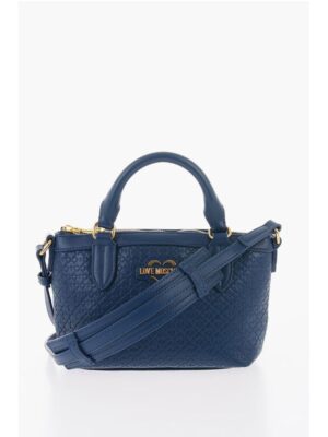 Moschino LOVE Faux Leather VALENTINA Crossbody Bag with all-Over Hear