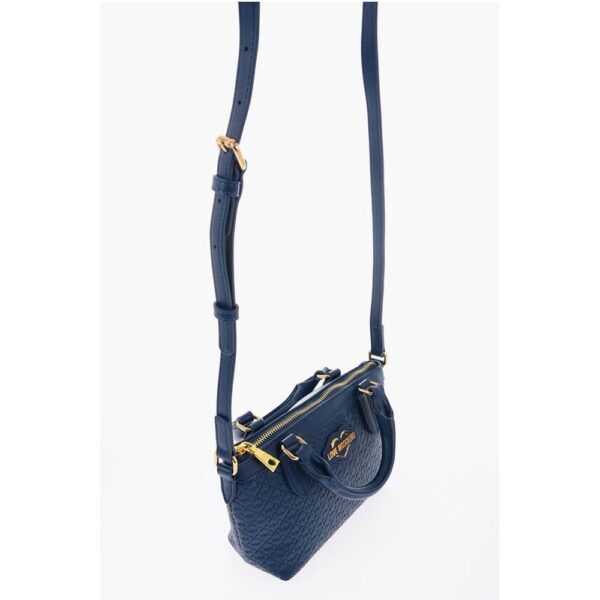 Moschino LOVE Faux Leather VALENTINA Crossbody Bag with all-Over Hear - Image 3