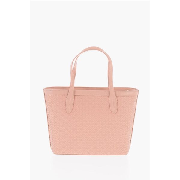 Moschino LOVE Faux Leather VALENTINA Tote Bag with All-Over Hearts - Image 2