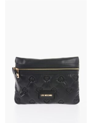 Moschino LOVE Hearts Embossed Faux Leather Handbag